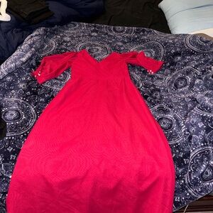 Elegant Red Women's Dress